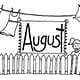 Coloring sheets for August