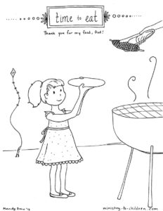 Time to Eat Coloring Page