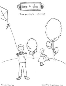Time to Play Coloring Page