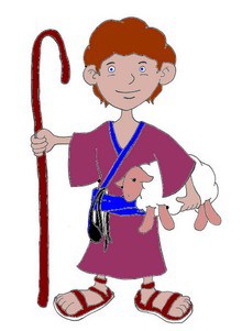David the shepherd boy coloring page