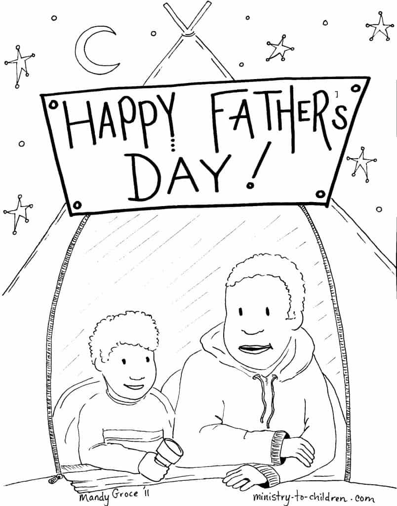 Happy Father's Day Coloring Page