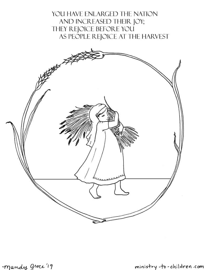 Isaiah 9:3 Bible Coloring Page