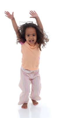 preschool girl playing