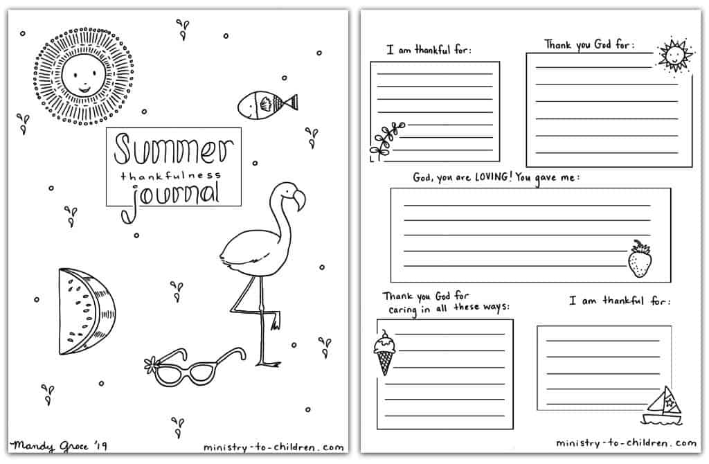 Summer Journal (Coloring Pages) for Kids