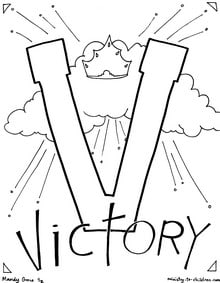 Victory coloring page