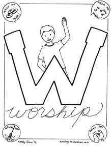 Worship coloring sheet printable