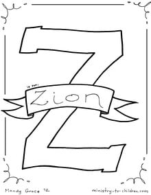 Zion coloring page printable