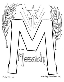 Free M is for Messiah Coloring Sheet