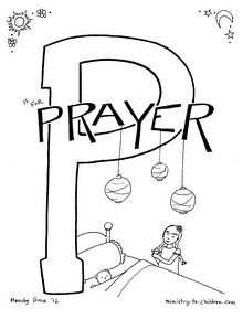 Prayer coloring sheet printable